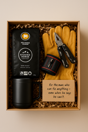 Fuel & Fix Gift Box – Coffee, Multitool, Work Glove & More