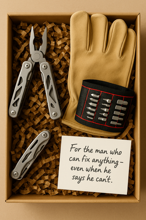 Garage Hero Gift Box – Multitool, Magnetic Wristband & Work Glove