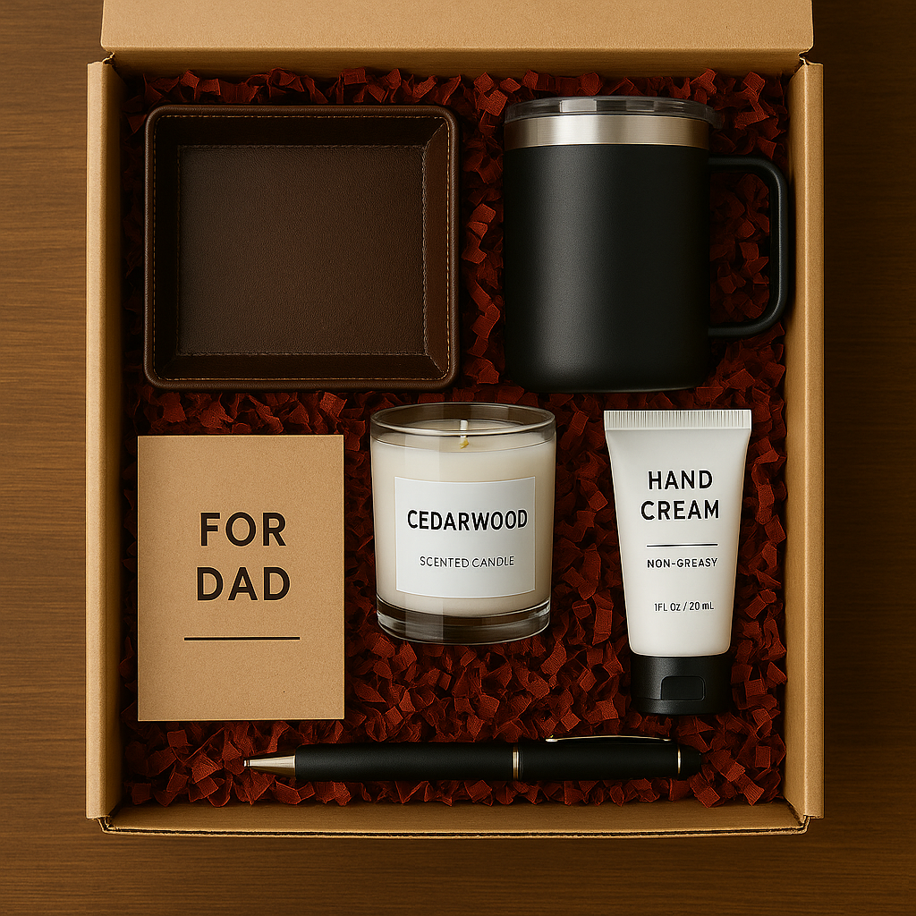 Dad’s Daily Desk & Care Box – Comfort Meets Class
